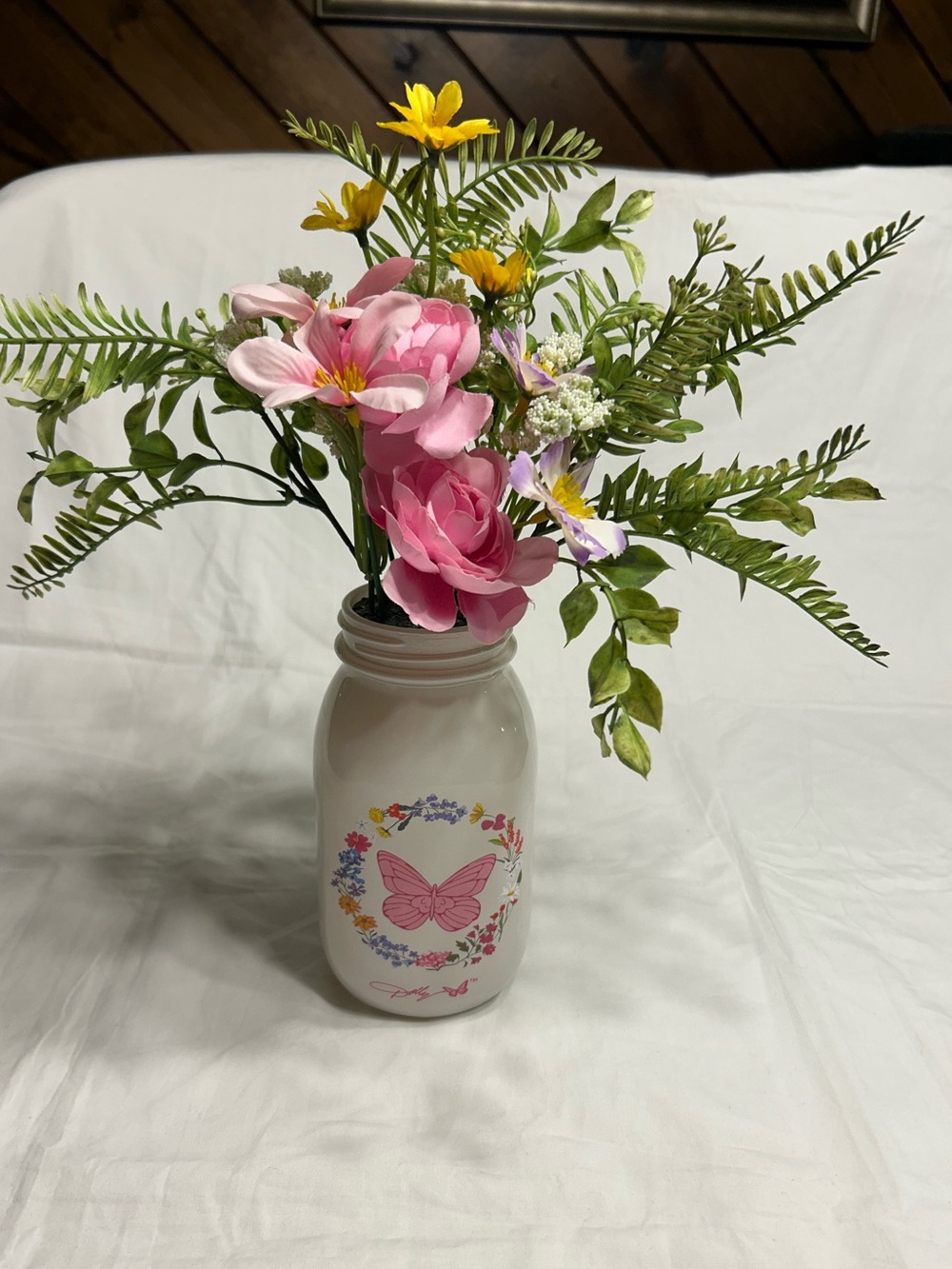 NEW Dolly Parton Mason Jar with flowers